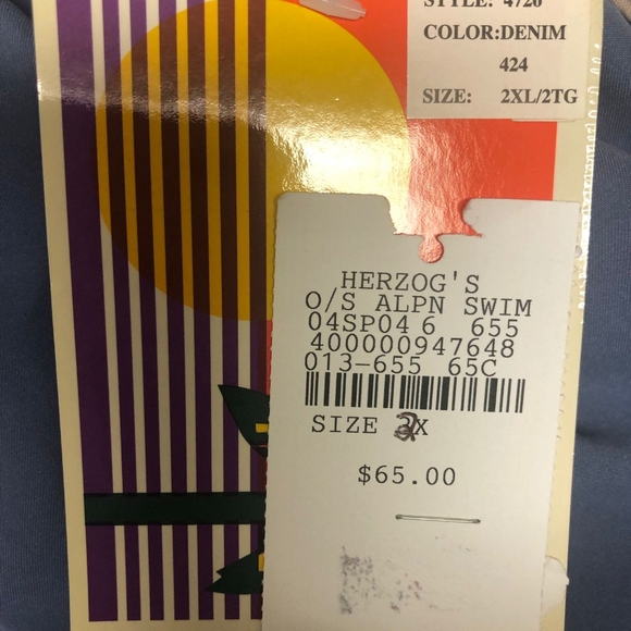 NWT Navy Blue Alpine Men's XXL Bathing Suit - Picture 6 of 7